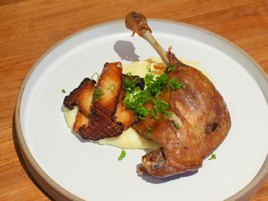 Crispy Duck Confit w Creamy Mash & Roasted Mushroom Set (Serves 2 pax)