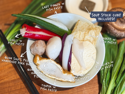 Ah Mah's Handmade Yong Tau Foo Set (8 Pcs w Soup Stock Cube Included!)