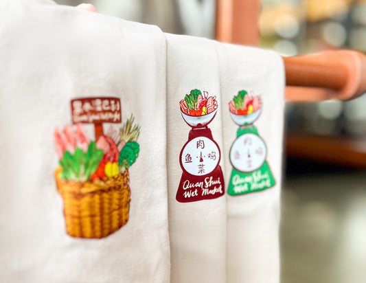 'Ah Gong' Wet Market Tee (Maroon Weighing Scale)