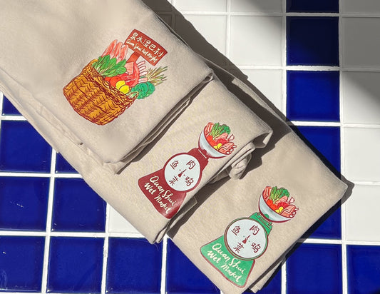 'Ah Gong' Wet Market Tee (Maroon Weighing Scale)