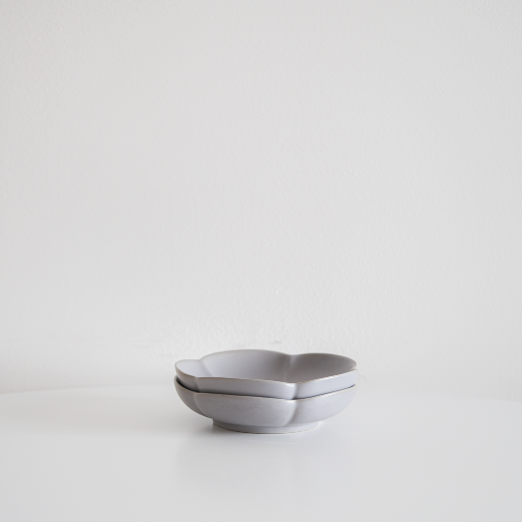 Steel Blue Buttercup Floral Side Dish Bowl