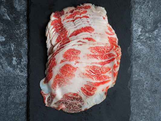 Premium Iberico Collar Shabu Shabu 顶级西班牙黑猪五花肉